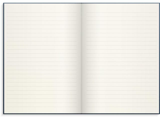 Ant.bok BURDE A5 textil linj mörkblå