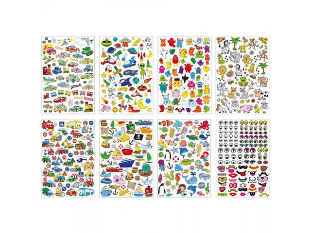 Stickers blandade motiv 500/fp