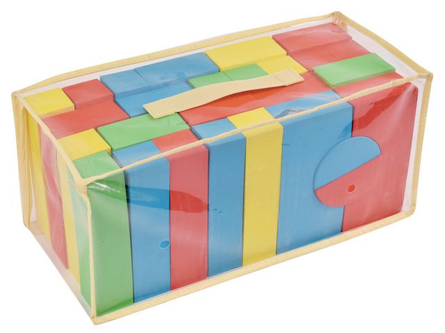 Mjuka byggklossar Liten färgade 56 delar