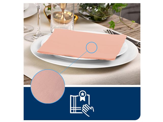 Servett TORK LinSt coral 39x39cm 50/fp
