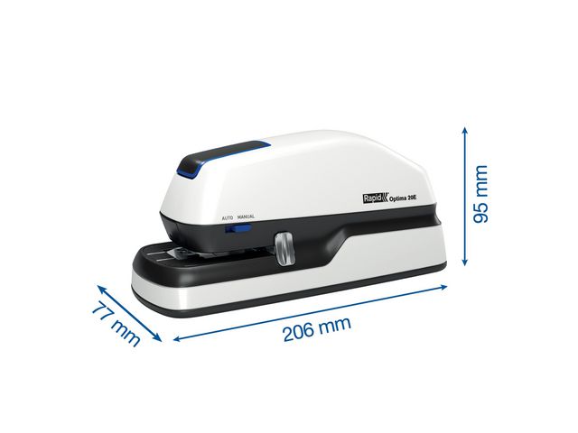 Elhäftare RAPID Optima 20 vit/svart