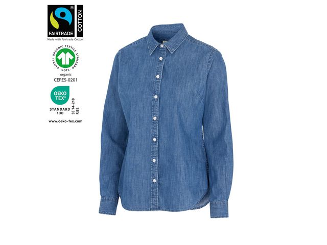 Skjorta COTTOVER Denim dam GOTS 44