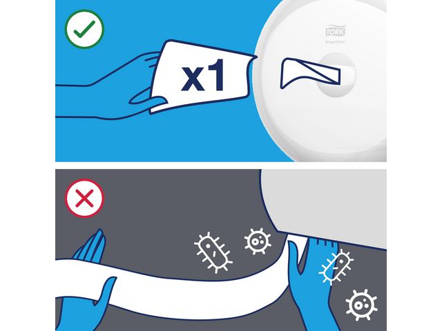 Dispenser TORK T8 SMARTONE Toa rostfri