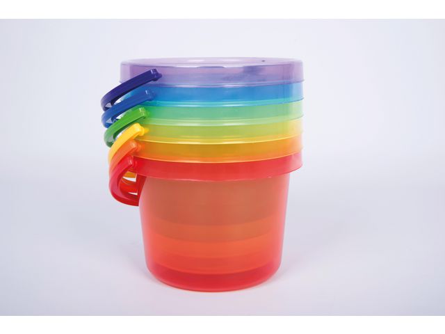 Transparent hinkar färgade 6/fp