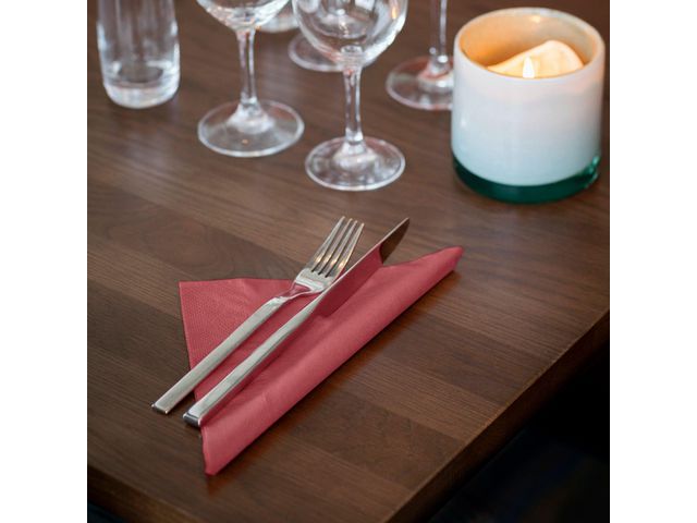 Servett TORK Lunch 1-lags vinröd 500/fp