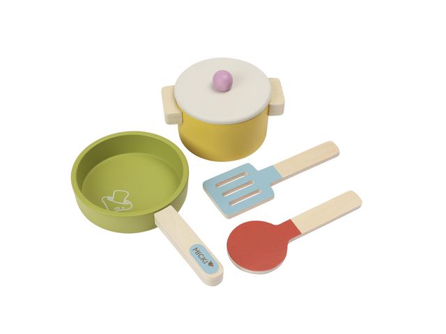 Grytset MICKI i trä 5 delar