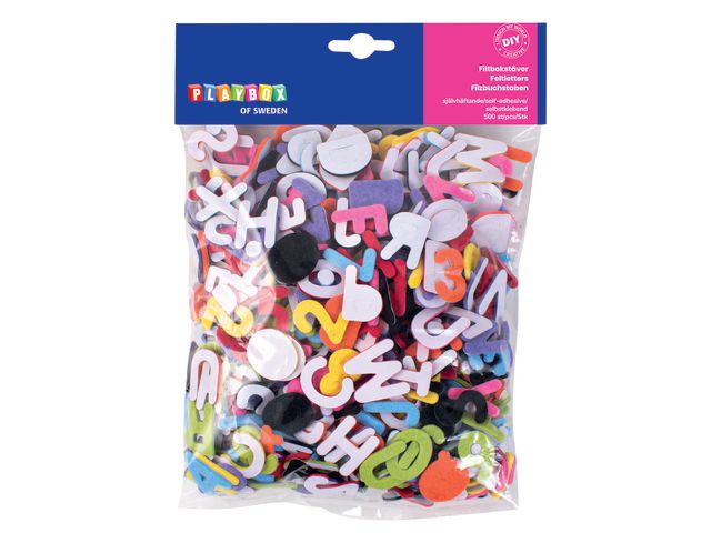Filtbokstäver självhäftande 500/fp