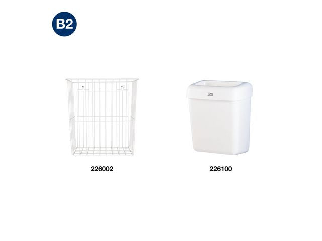 Papperskorgspåse TORK B2 20L vit 100/rl