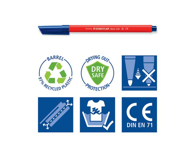Fiberpenna STAEDTLER 326 1mm röd