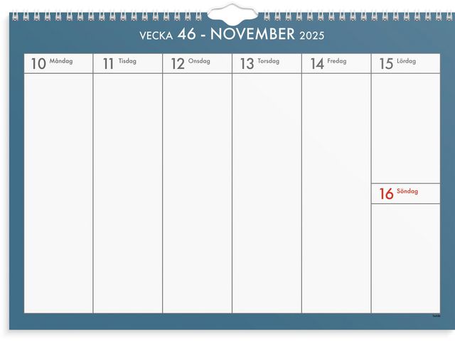 Väggkalender Veckoplan 25/26