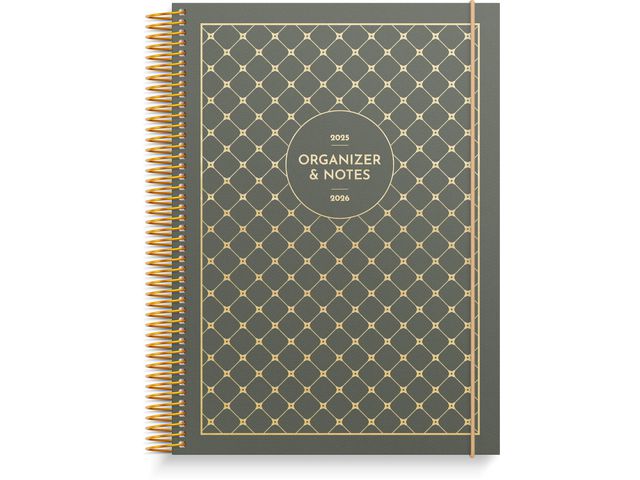Kalender Organizer & Notes 25/26 grön