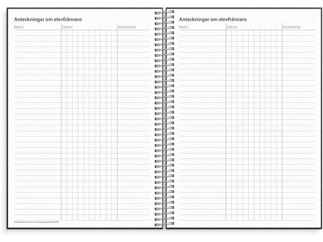 Noteringskalendern för lärare A5 25/26