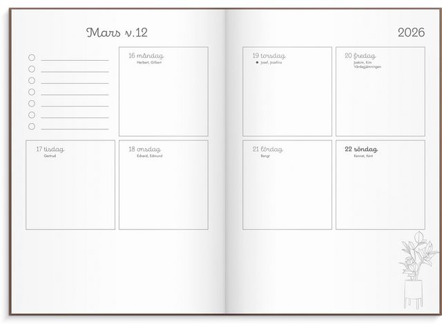 Kalender 25/26 Doodle inbunden