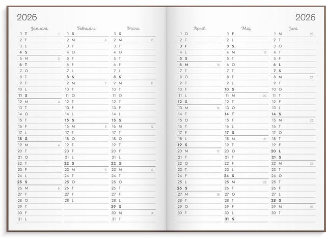 Kalender 25/26 Doodle inbunden
