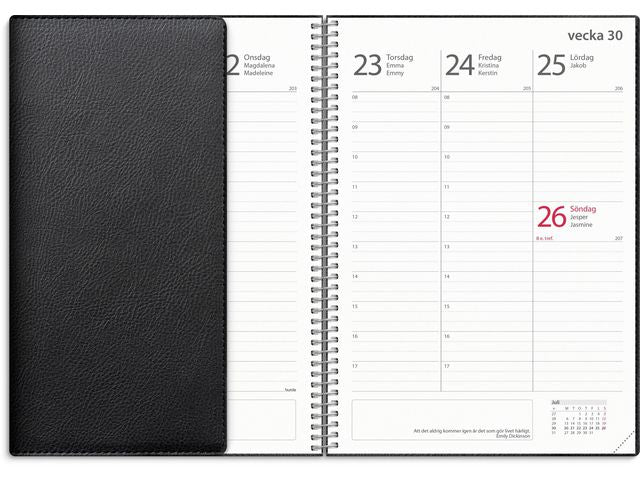 Kalender Study Twist svart A5 25/26