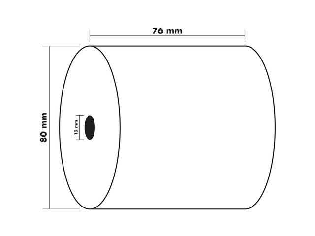 Kvittorulle 76x80x12mm