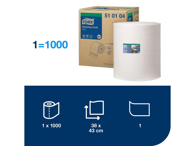 Rengöringsduk TORK Mjuk W1 380m