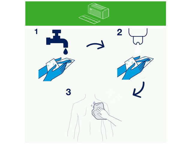 Tvättlapp TORK Adv 6-lag vit 1600/fp