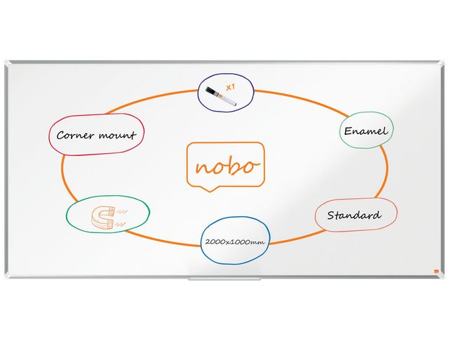 Whiteboard NOBO premium emalj 200x100cm