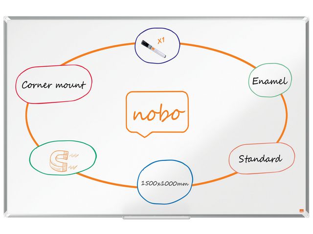 Whiteboard NOBO premium emalj 150x100cm