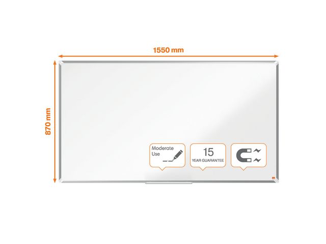 Whiteboard NOBO premium stål 70'