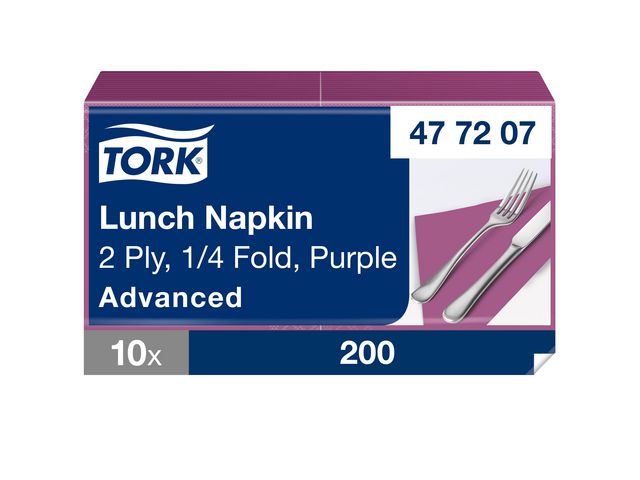 Servett TORK Lunch 2-lags lila 200/fp