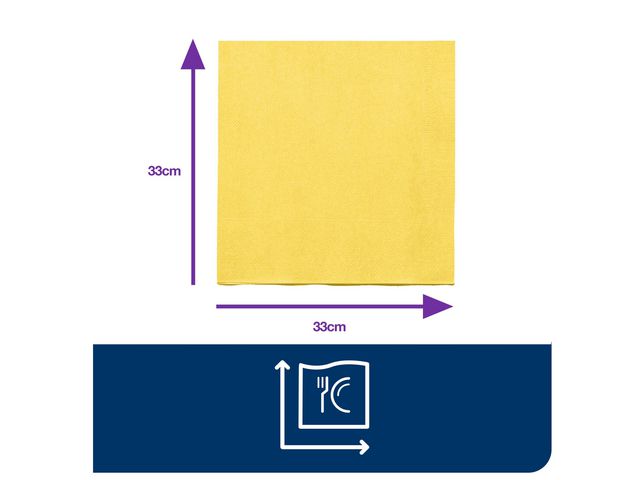 Servett TORK Lunch 2-lags gul 200/fp
