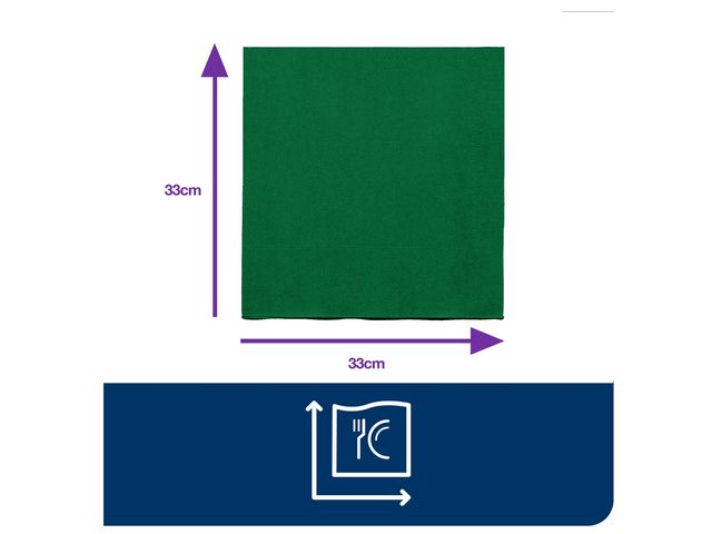 Servett TORK Lunch 2-lags grön 200/fp