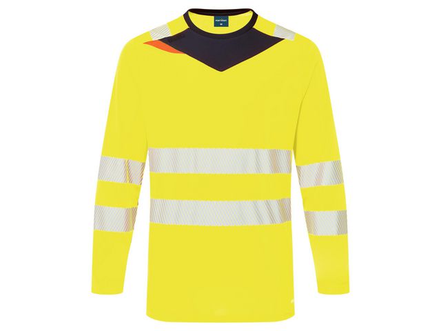 T-shirt varsel LÄ PW DX416 kl2 gul 4XL