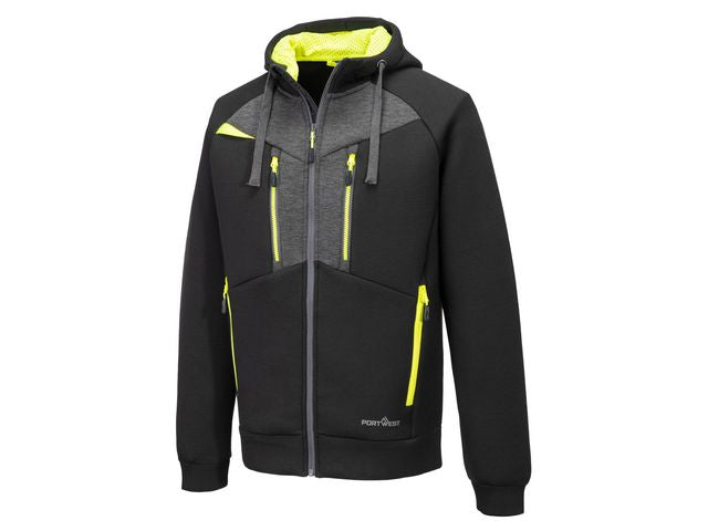 Hoodie zip PW DX472 svart M