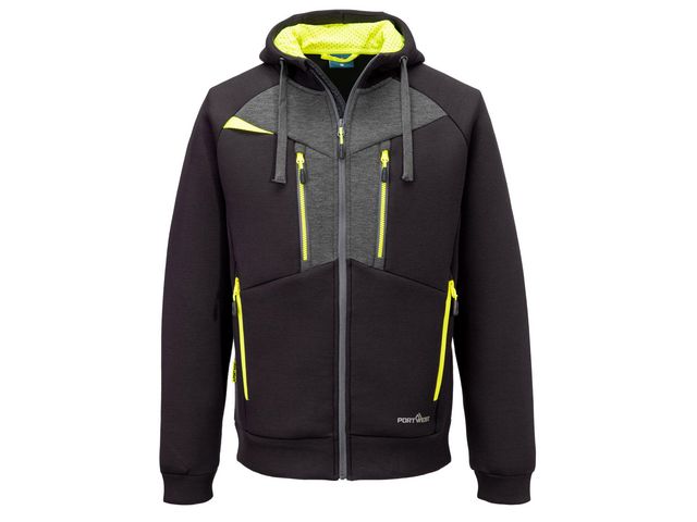 Hoodie zip PW DX472 svart 3XL