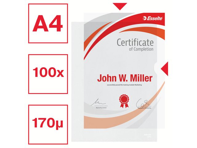 Aktmapp ESSELTE kraftig A4 0,18 ofärgad