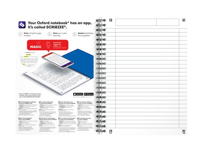 Kollegieblock Oxford oce A5 linj. svart