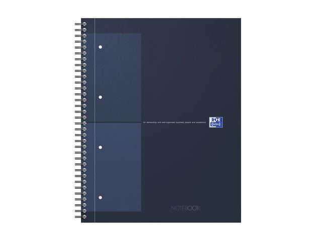 Kollegieblock Oxford Int.A4+ rut. blå