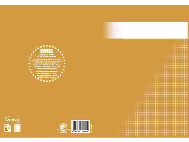 Räknehäfte A4 rutat 5x5mm orange 32 blad