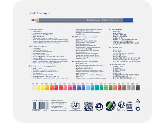 Färgpenna akvarell Goldfaber tin 24/fp