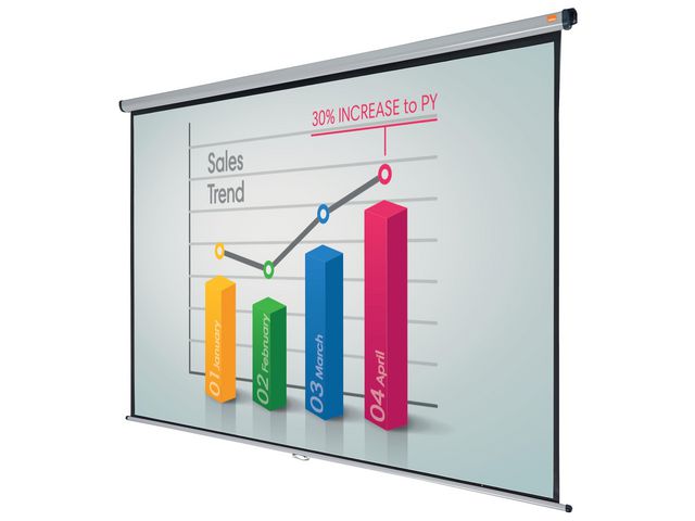 Projektionsduk NOBO vägg/tak 240x181 cm