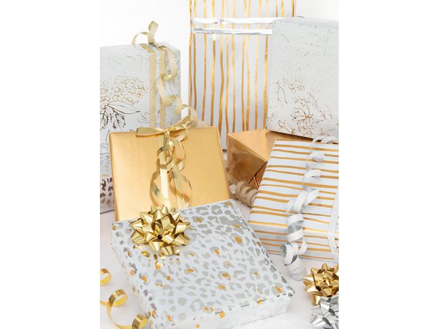 Presentpapper 70cmx2m metallic mix