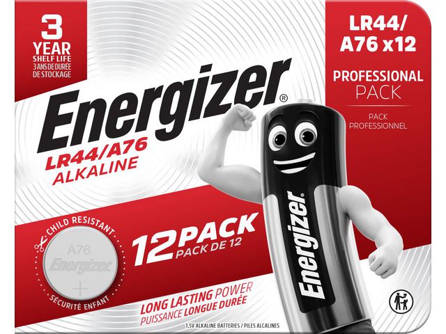 Batteri ENERGIZER A76/LR44 12/fp