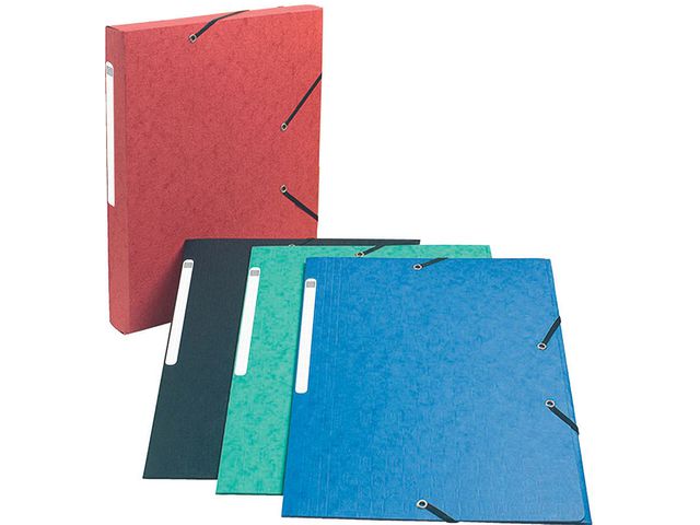 Gummibandsmapp 3-klaff A4 600g grön