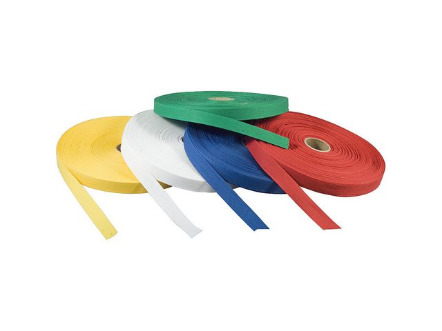 Bomullsband 50mx13mm vit