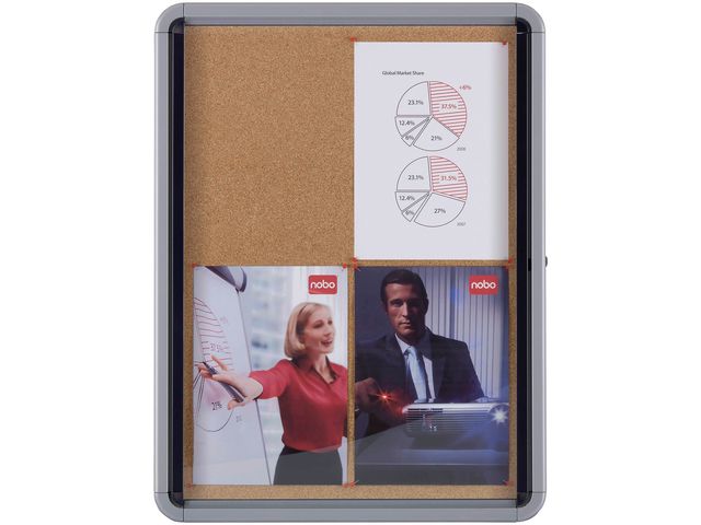 Glasskåp NOBO Premium 4xA4