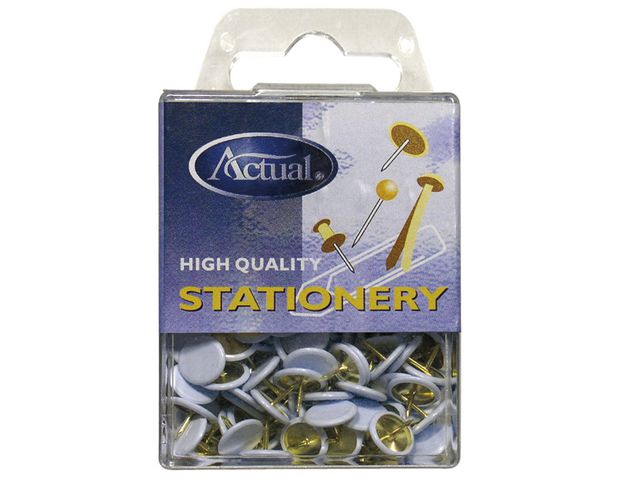 Häftstift plastask vita 200/fp