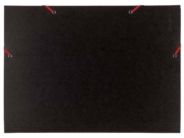 Gummibandsmapp 3-klaff A3 600g sort