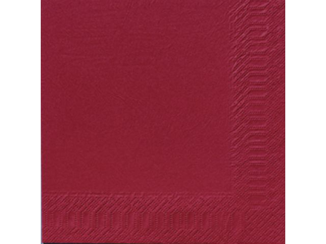 Servett 3-lags 40x40cm vinröd 125/fp