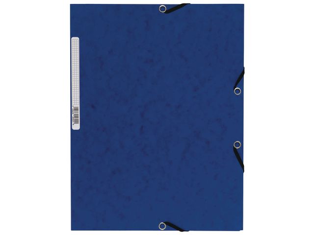 Gummibandsmapp kartong 3-kl A4 blå