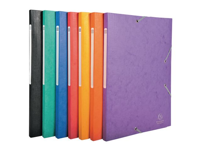 Gummibandsmapp 3-klaff A4 600g sorterade