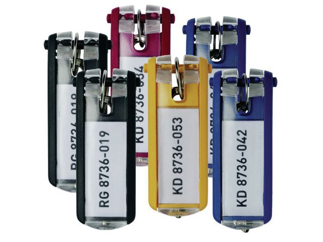 Nyckelbricka DURABLE blå, röd gul 6/fp