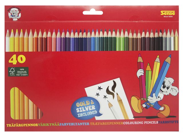 Träfärgpennor 40/fp