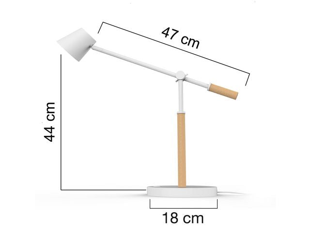 Lampa UNILUX Vicky Vit/Trä